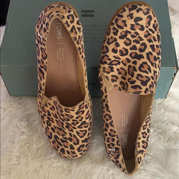 Toms Shoes - Leopard print Toms so 9.5